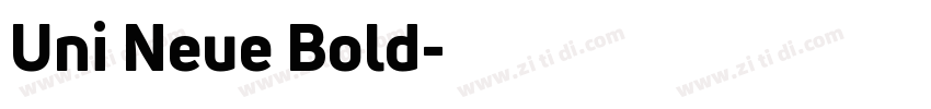 Uni Neue Bold字体转换